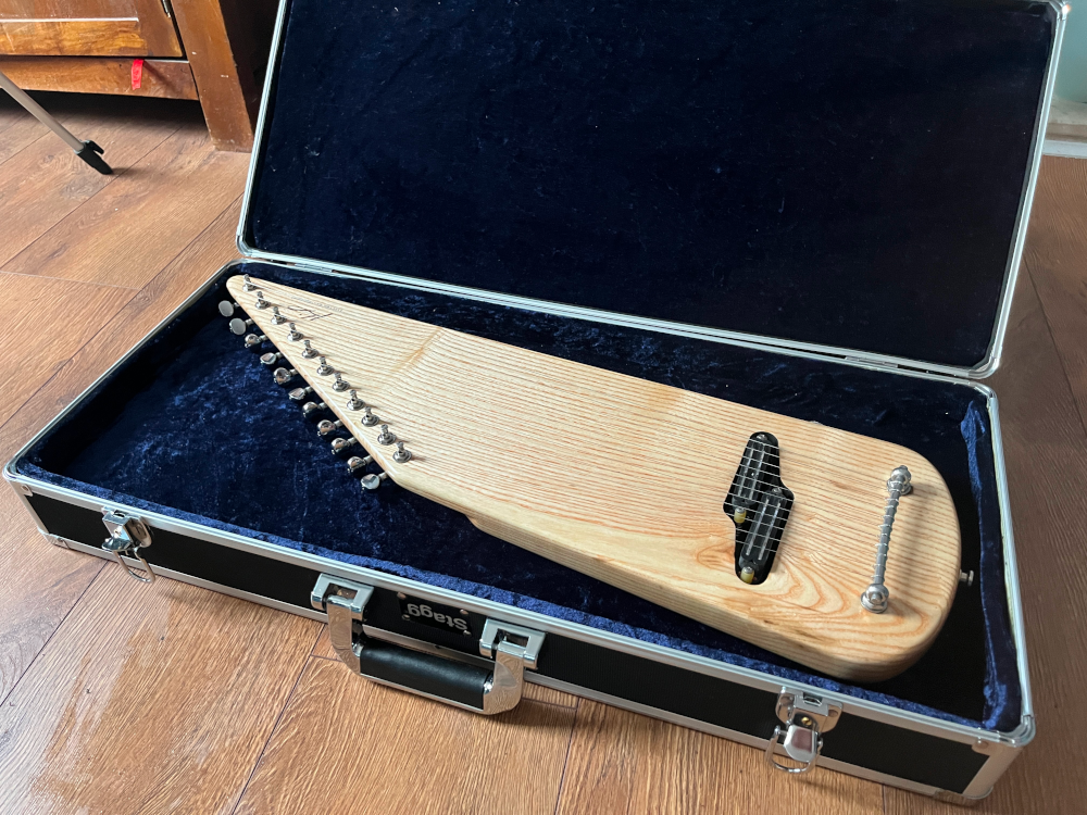 ash wood electric kantele in case