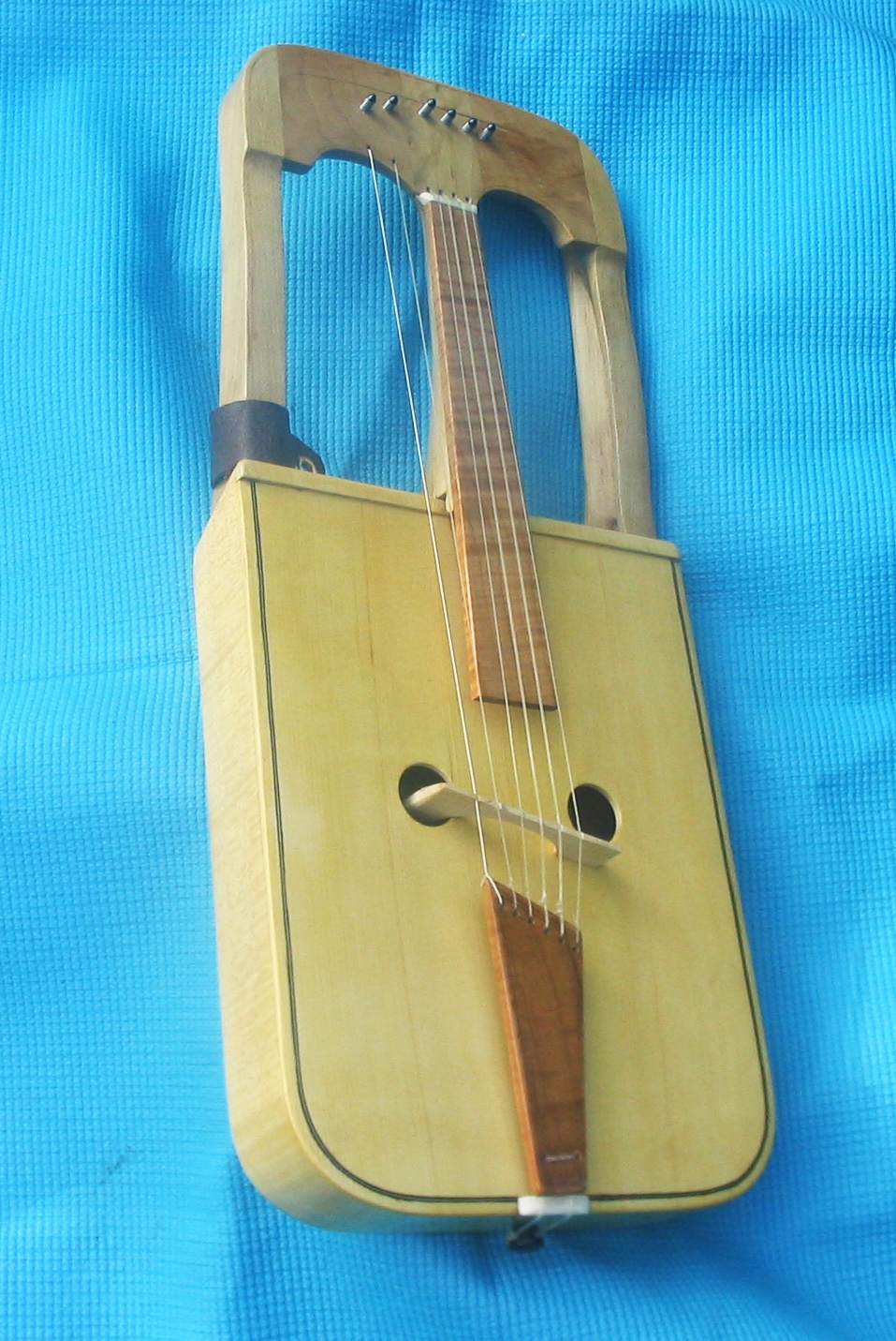 crwth with natural finish