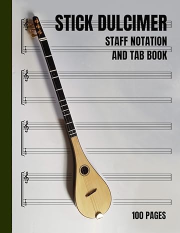 music sheets, 100 pages to fill in for staff/tab notation.with 7 page guide